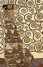 Gustav Klimt Canvas Paintings - Expectation (gold foil)